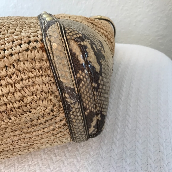 Coach Tan and Brown Woven Shoulder Bag - Picture 13 of 14